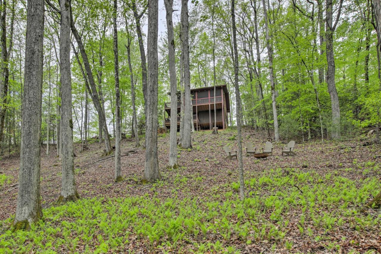 Peaceful Blue Ridge Cabin With Decks And Fire Pit Eksteriør bilde